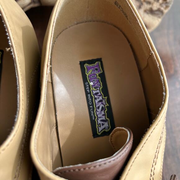 Funtasma Brown Platform 70s Hippie Disco Party Costume Shoes men’s size 10/11 - Picture 5 of 11